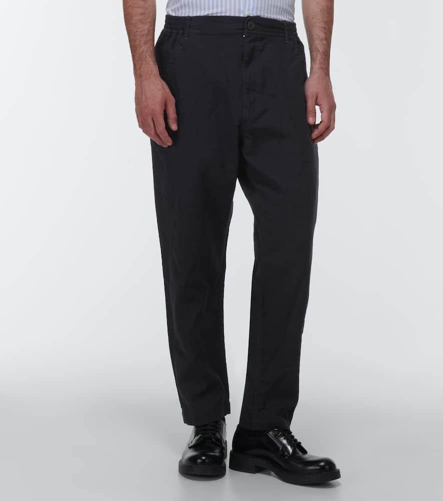 Mid-rise straight pants