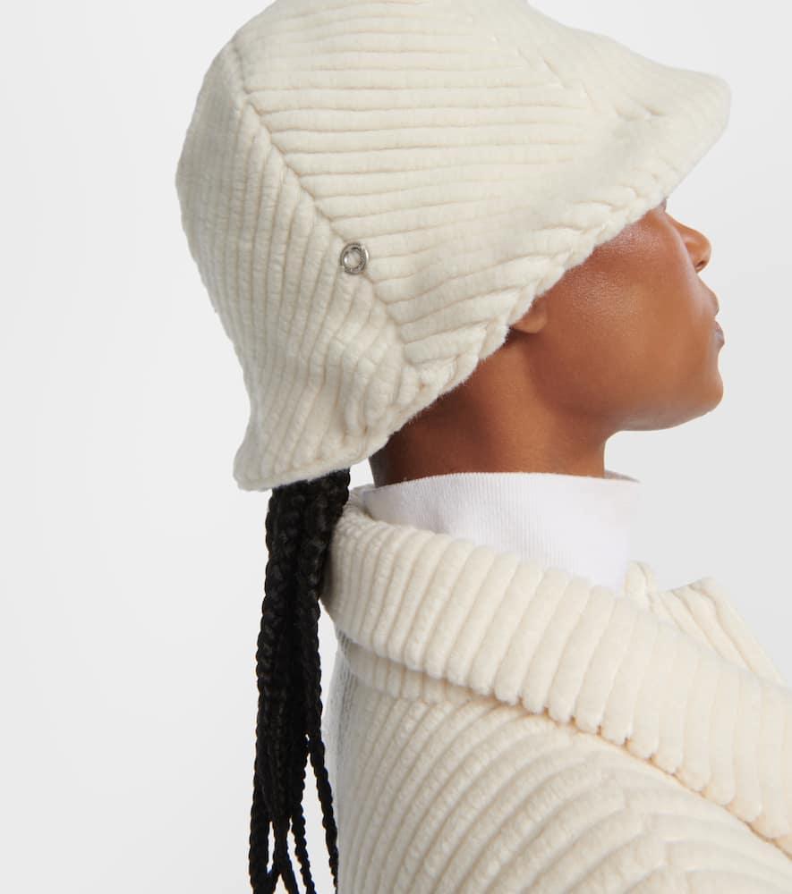 Wool and cotton bucket hat