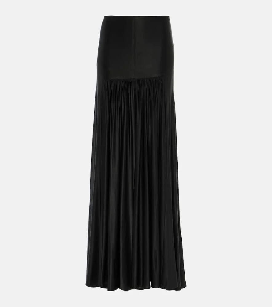 Ruched maxi skirt