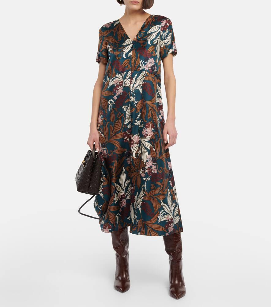 Paolo floral silk midi dress