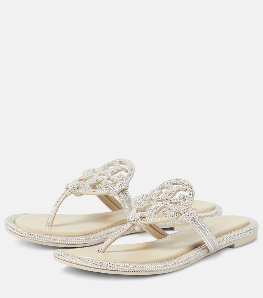 Miller crystal-embellished thong sandals