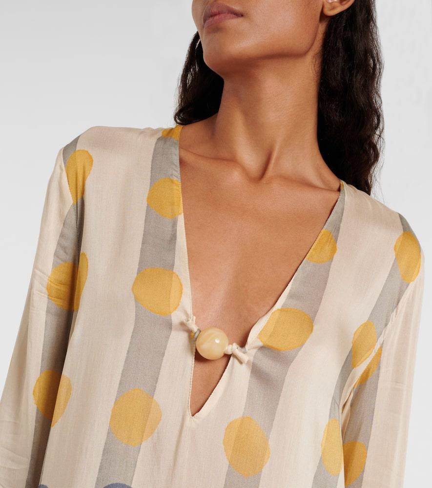 Polka-dot beach cover-up 