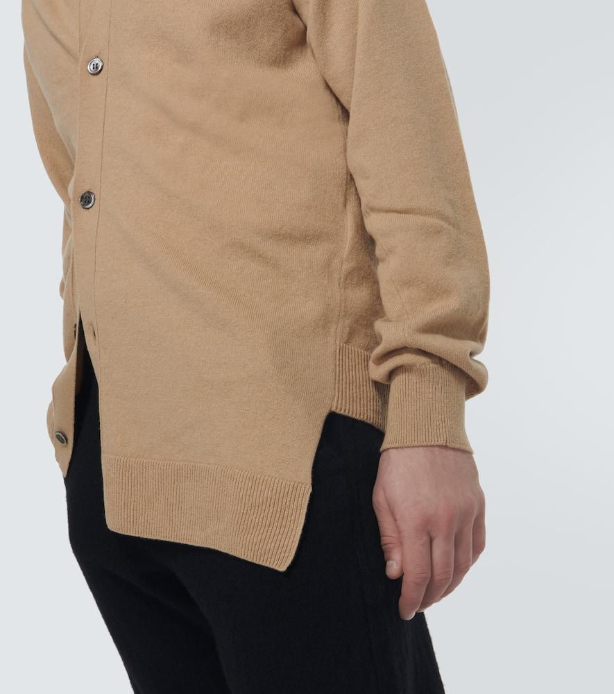 x Lacoste asymmetric wool cardigan