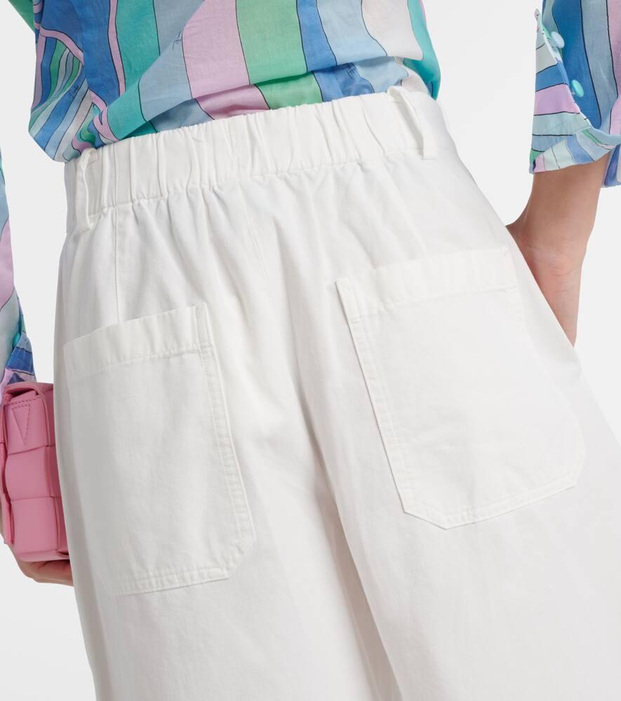 High-rise cotton shorts