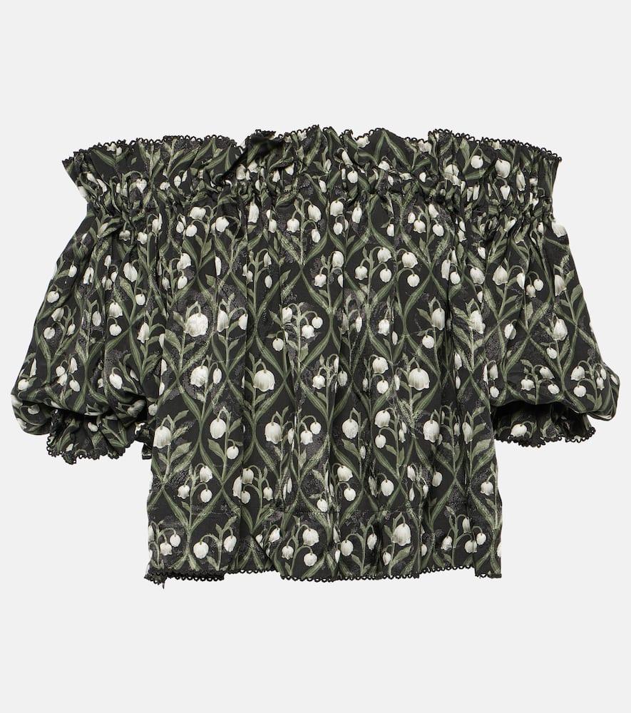 Urucu printed viscose top