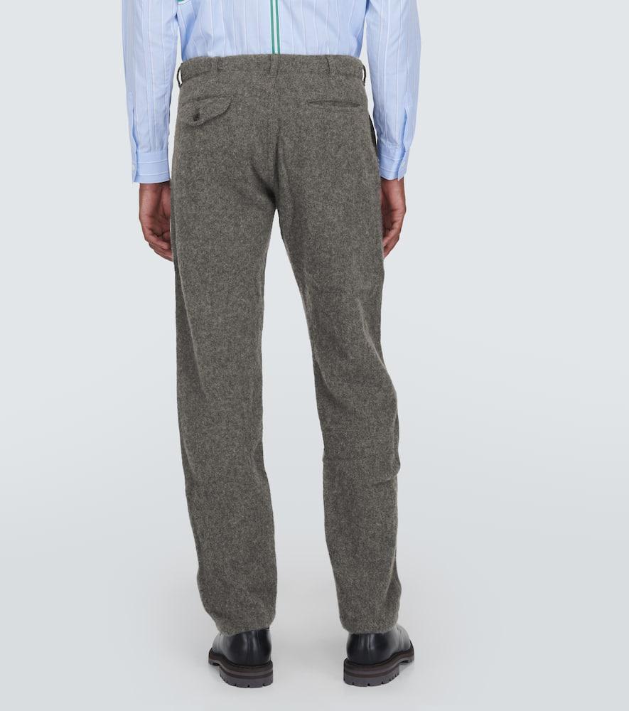 Straight wool-blend pants