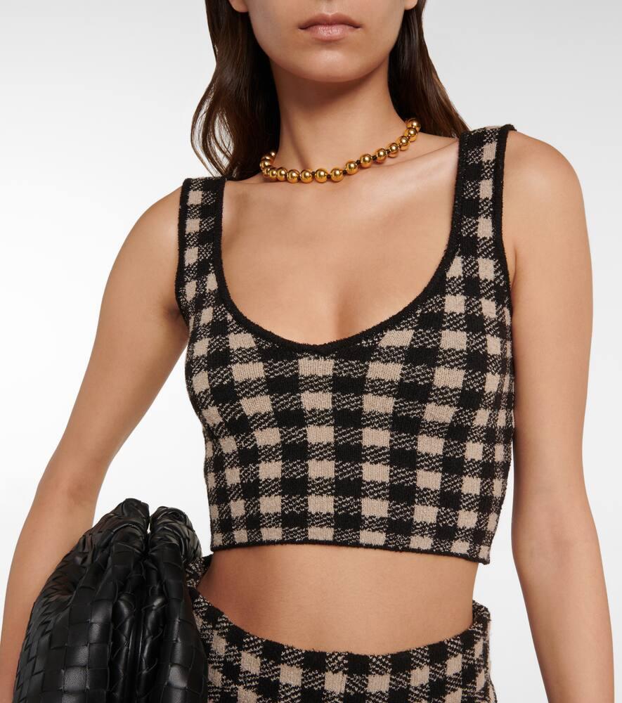 Argia checked crop top