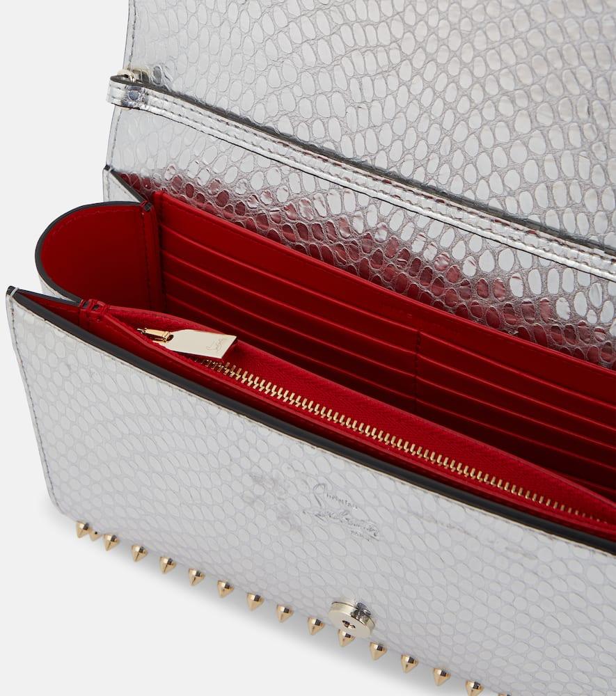 Paloma snake-effect leather clutch