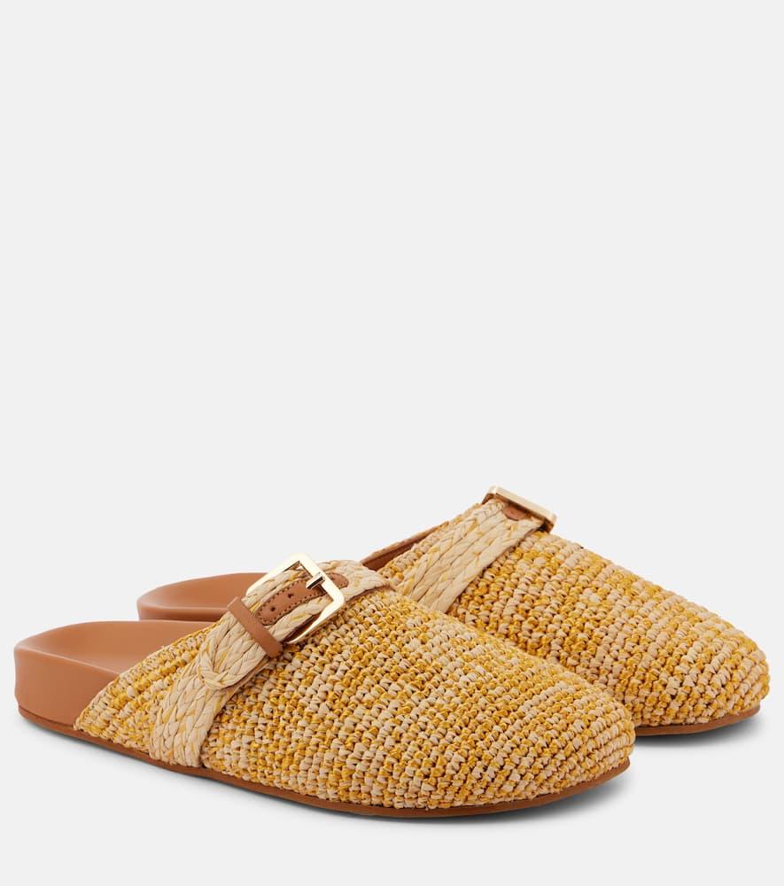 Quinta raffia mules