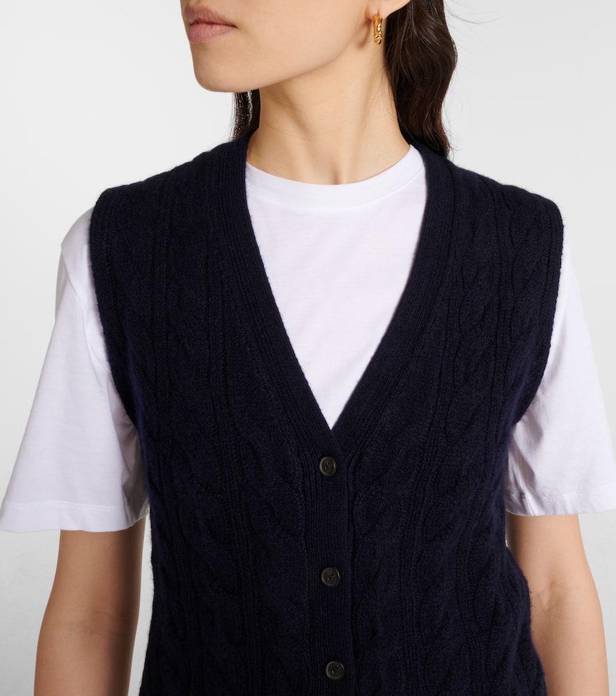 Wool and cashmere-blend vest