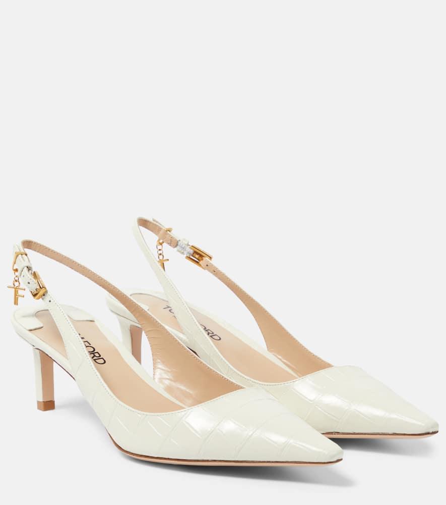 Angelina 55 leather slingback pumps