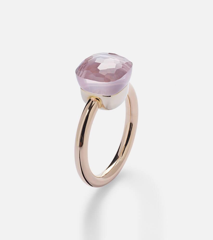 Nudo 18kt gold ring with rose quartz