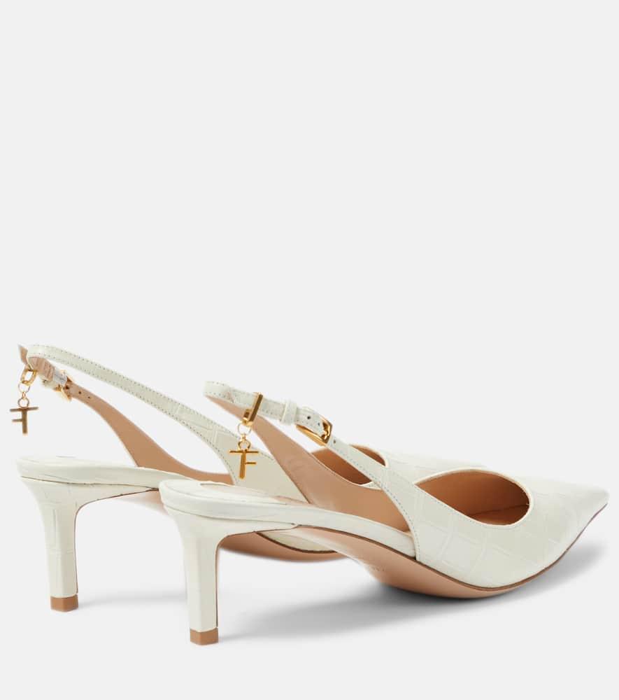 Angelina 55 leather slingback pumps