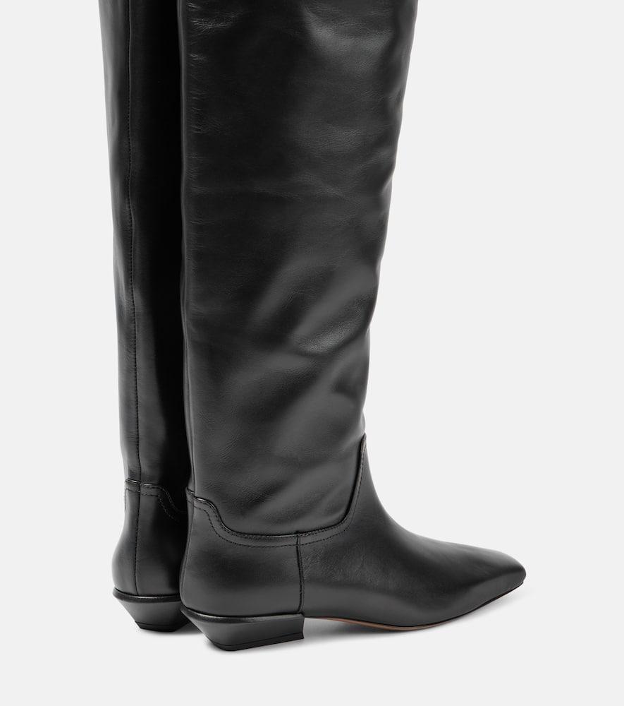 Bettina leather over-the-knee boots