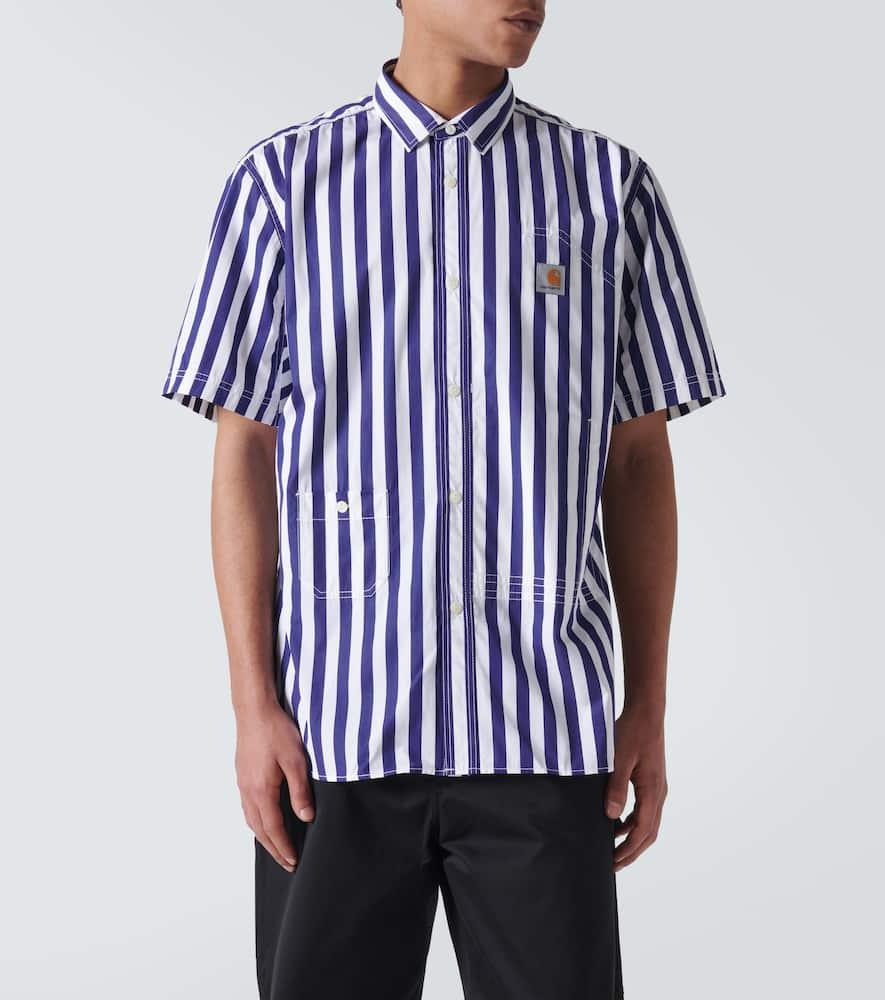 x Carhartt striped cotton Bowling shirt