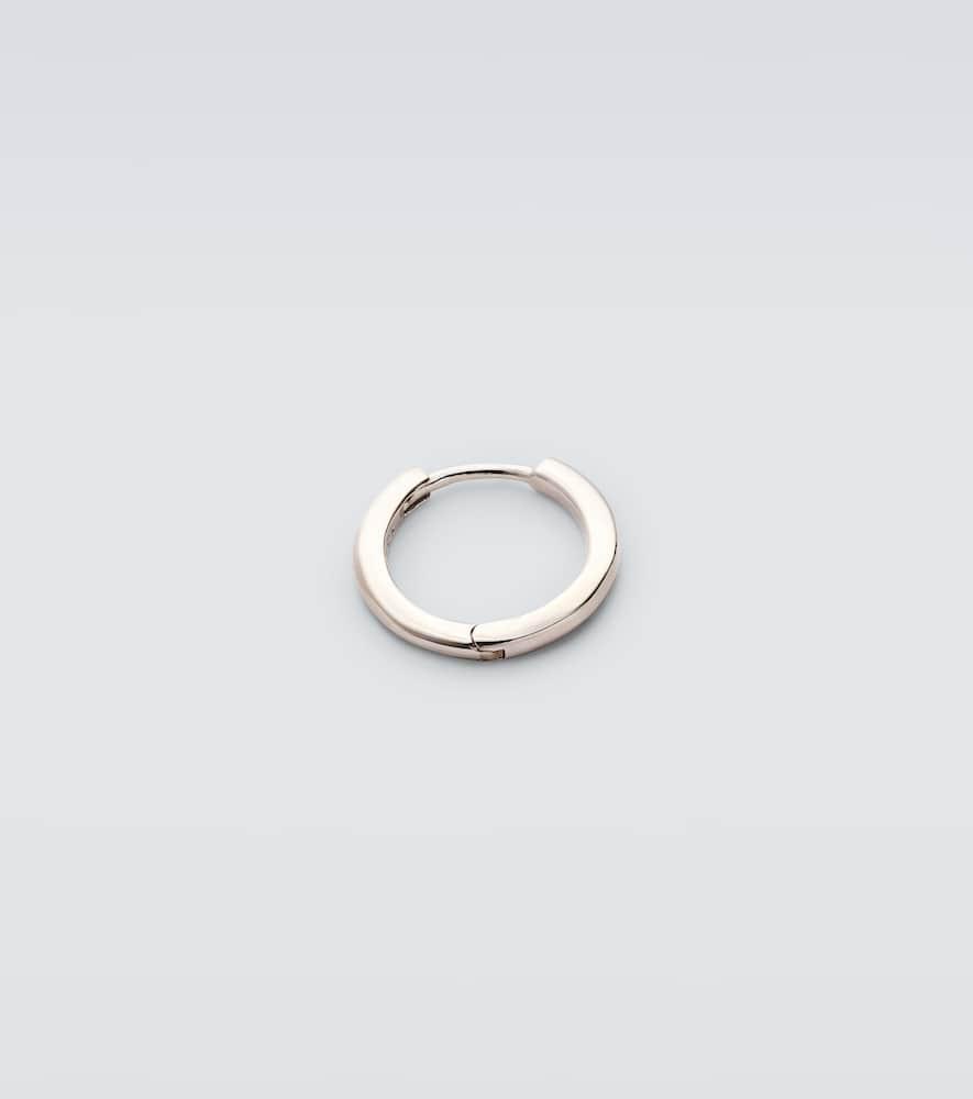 14kt white gold single hoop earring