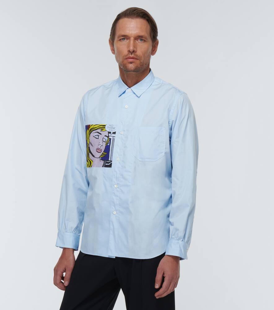 Checked cotton poplin shirt