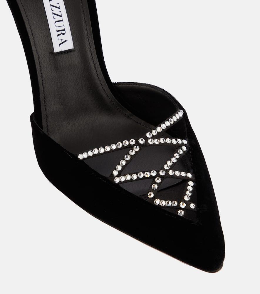 Audace Crystal 105 velvet pumps