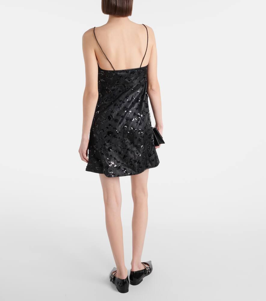 Sequined lace minidress