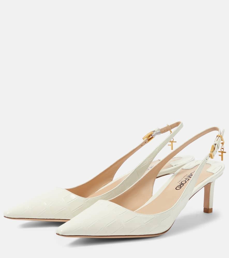 Angelina 55 leather slingback pumps