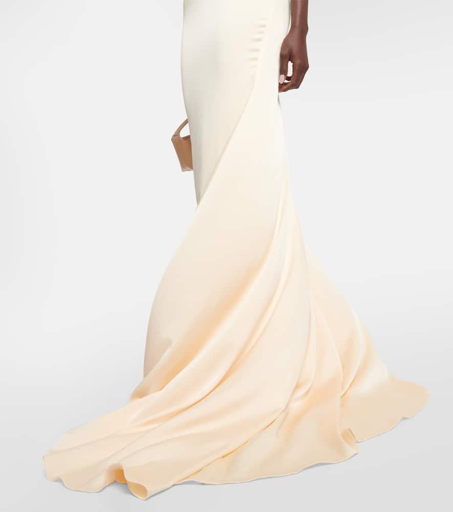 Drake halterneck cutout satin gown