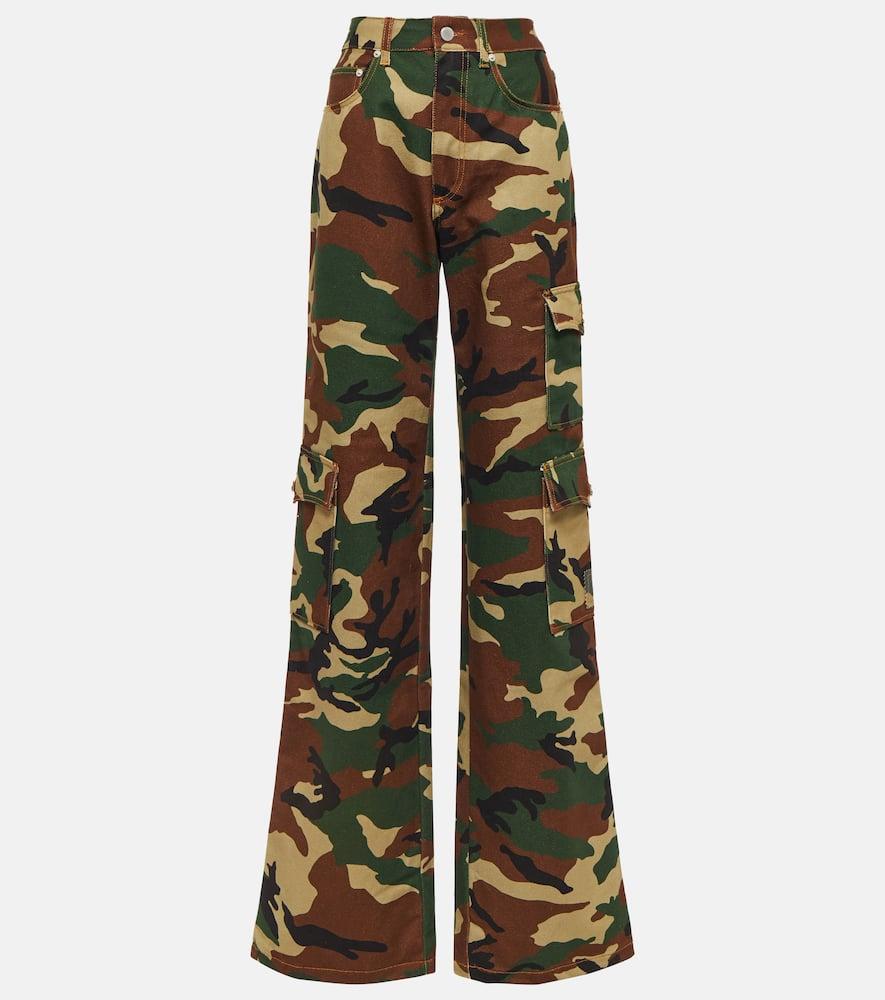 Camouflage cotton cargo pants