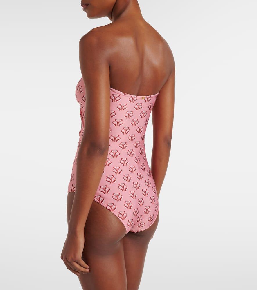 Printed cutout swimsuit