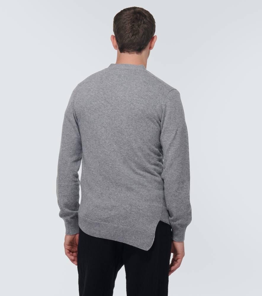 x Lacoste asymmetric wool cardigan