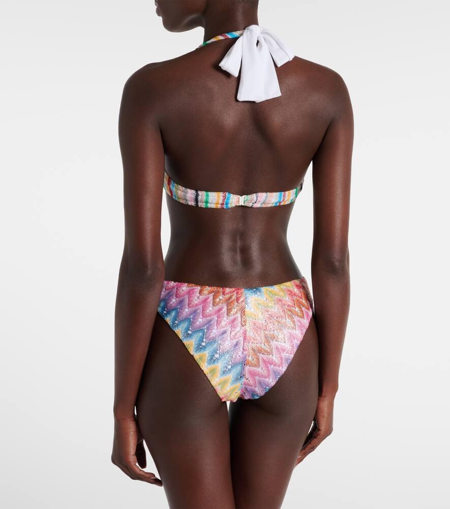 Zigzag lamé swimsuit