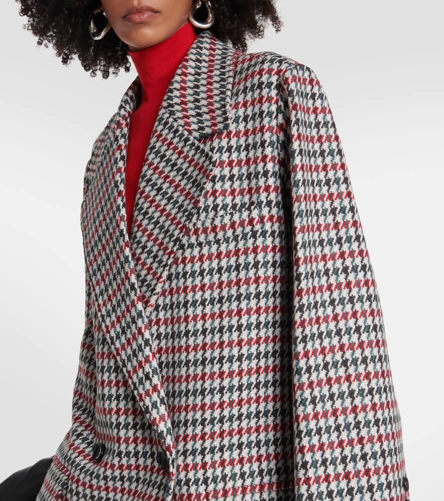 Vichy wool-blend coat