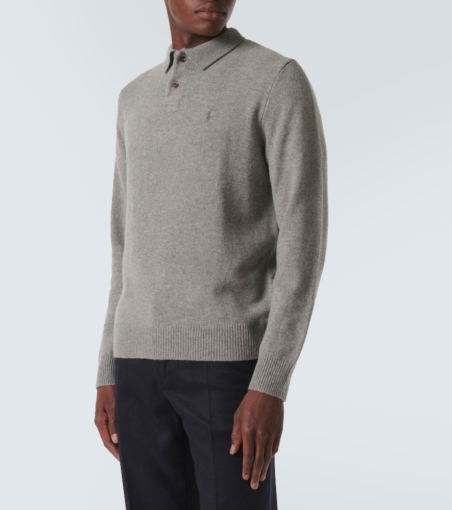 Wool and cashmere polo sweater