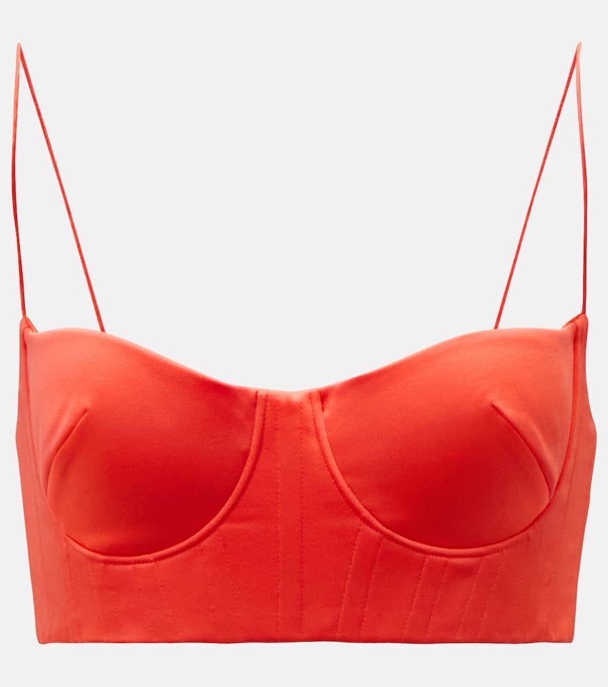 Hart satin crepe bralette