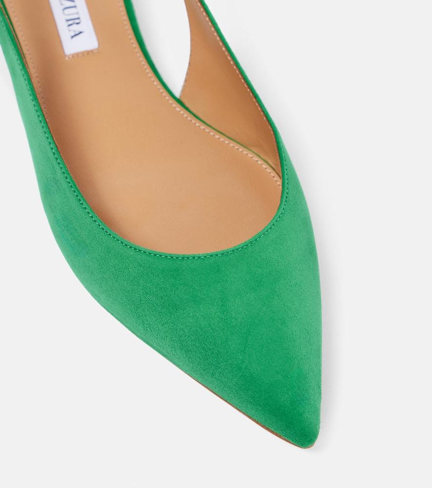 Purist suede slingback flats