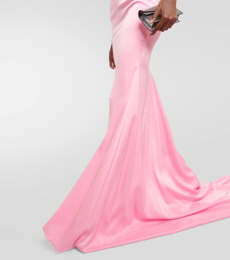 Barkley strapless satin crêpe gown