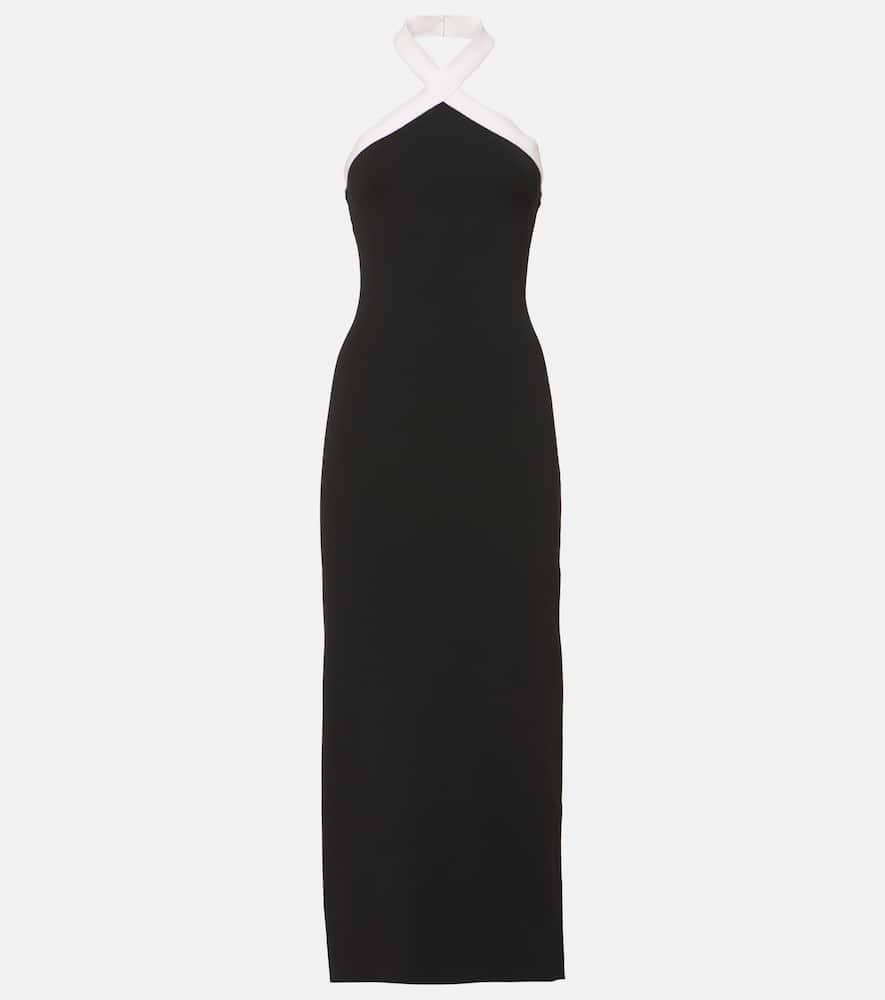 Halterneck midi dress