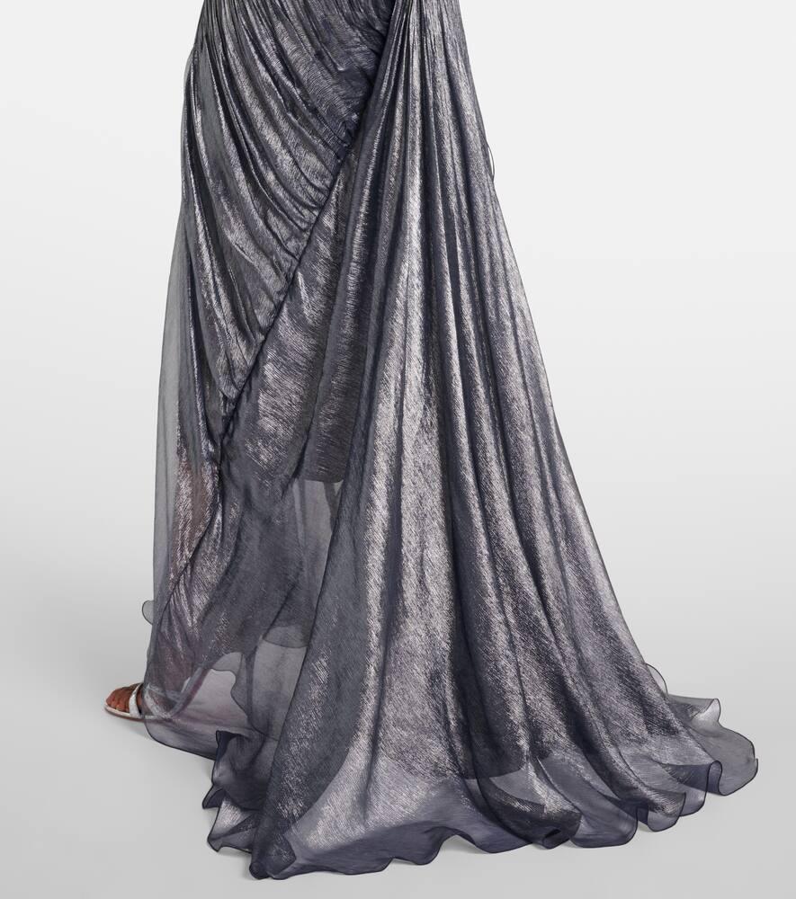 Victoria draped silk gown