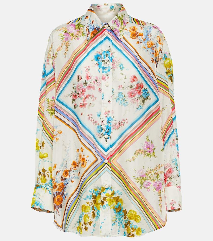 Halcyon floral silk blouse