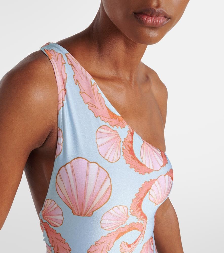 Seashell one-shoulder swimsuit