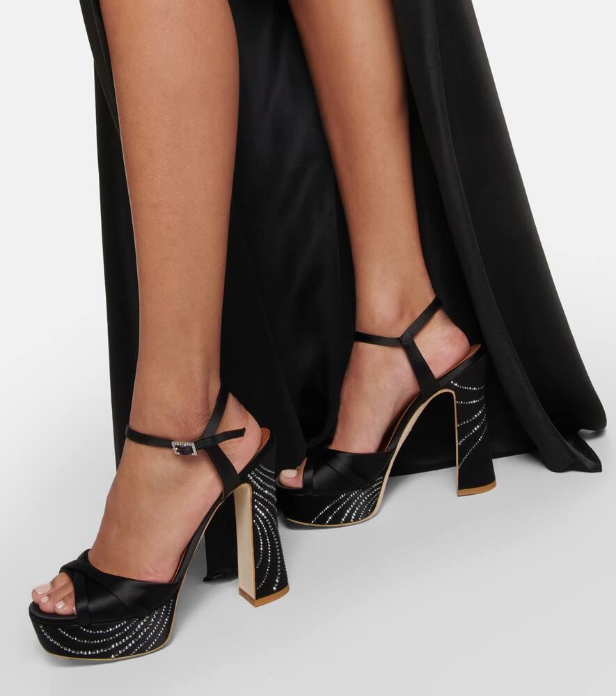 Keaton embellished satin sandals