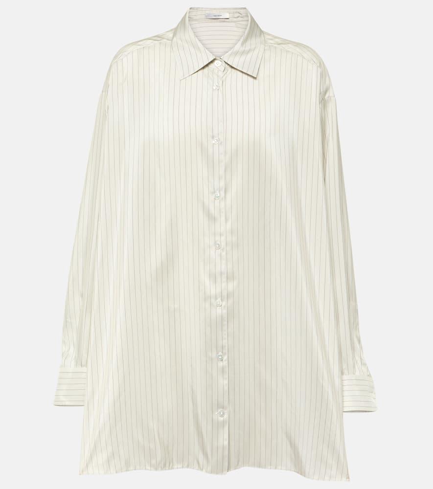 Luka oversized pinstripe silk shirt