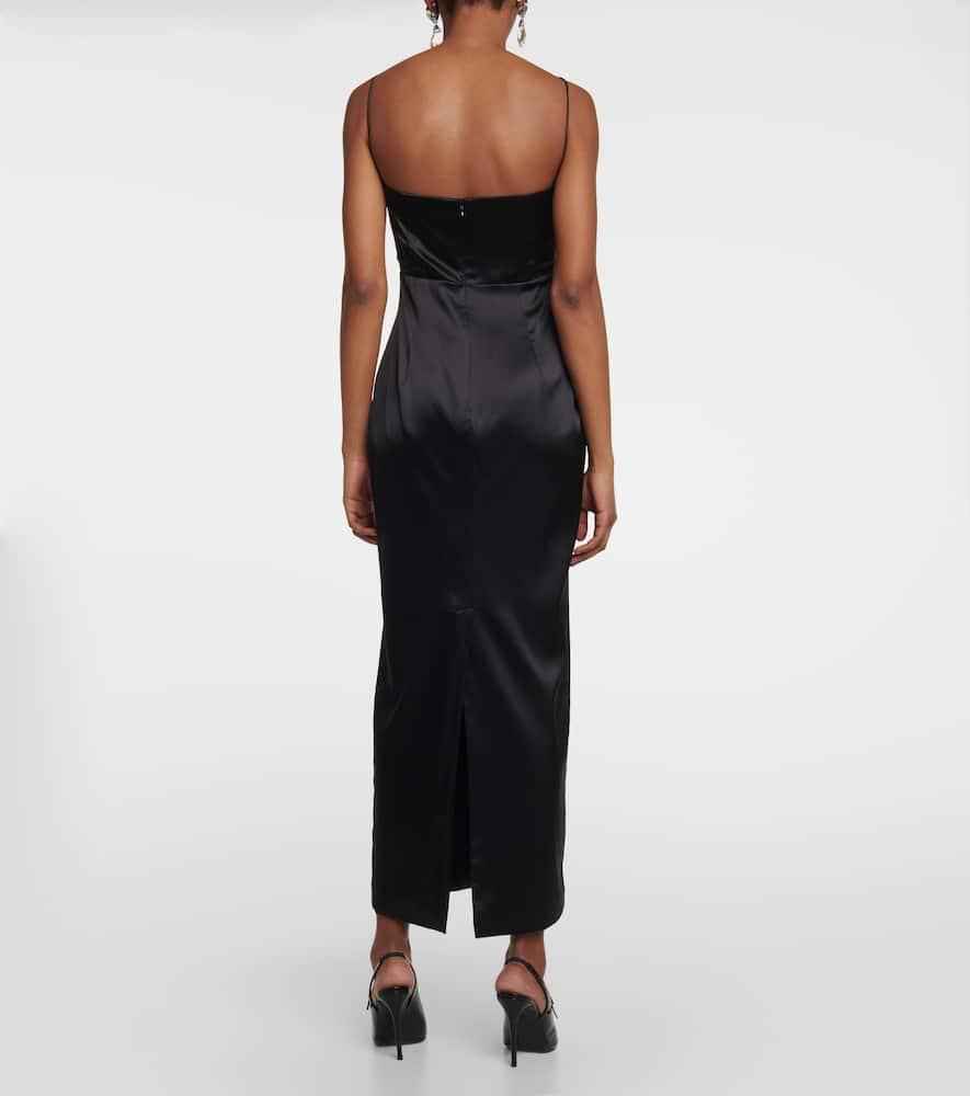 Silk-blend satin maxi dress