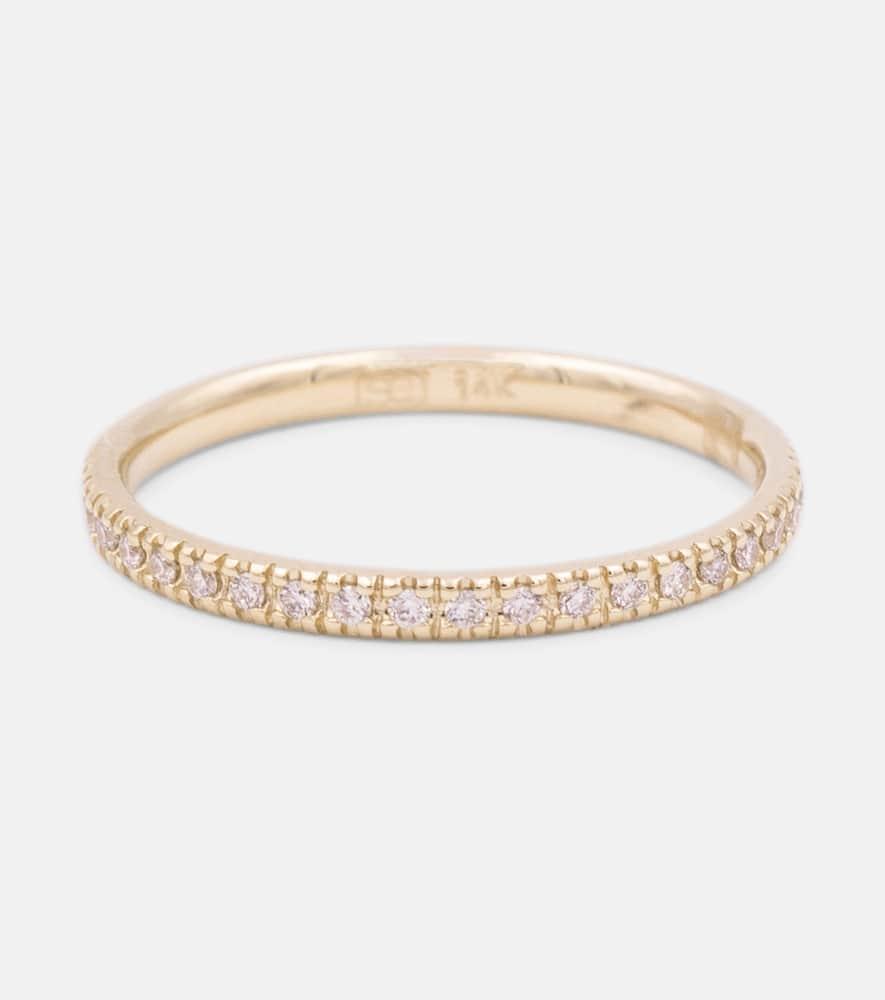 14kt yellow gold eternity ring with diamonds