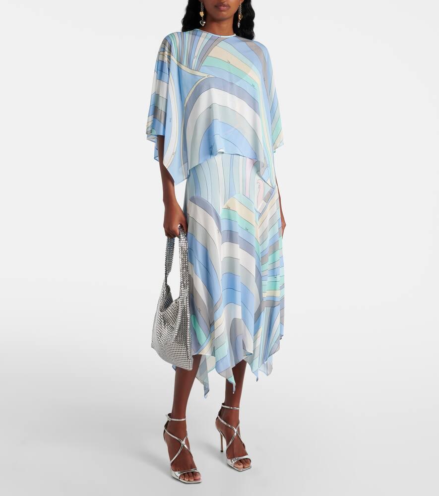 Iride draped jersey muslin midi dress