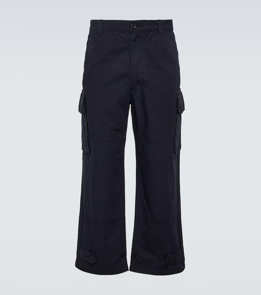 Cotton and linen cargo pants