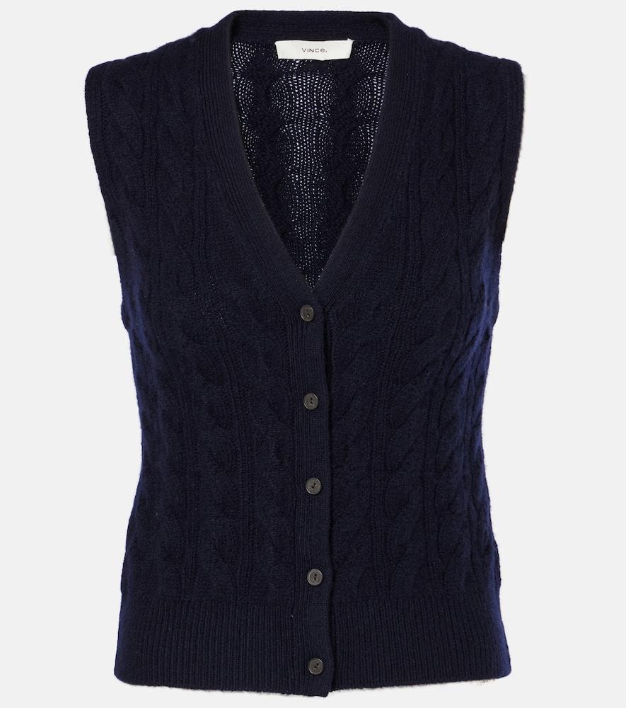 Wool and cashmere-blend vest