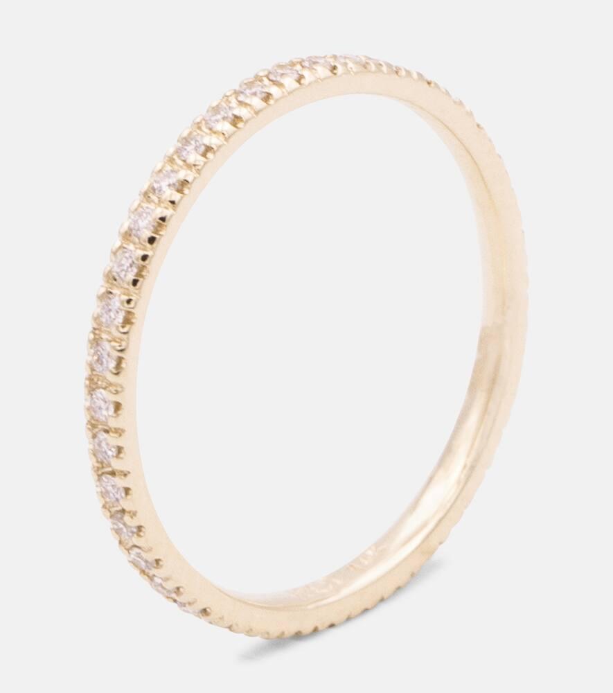 14kt yellow gold eternity ring with diamonds