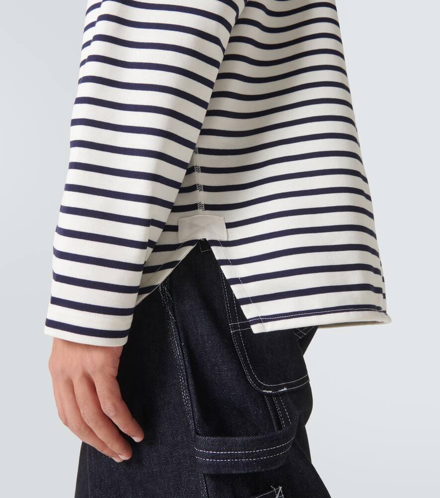 Striped cotton-blend T-shirt