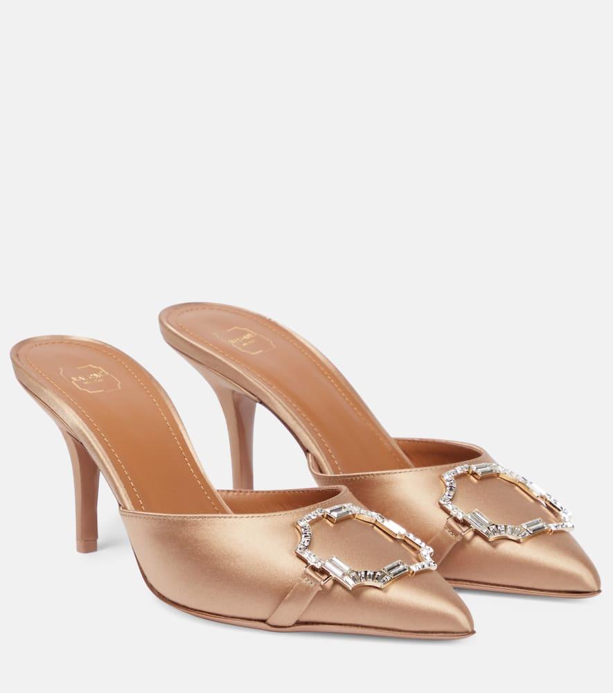 Missy 85 embellished satin mules