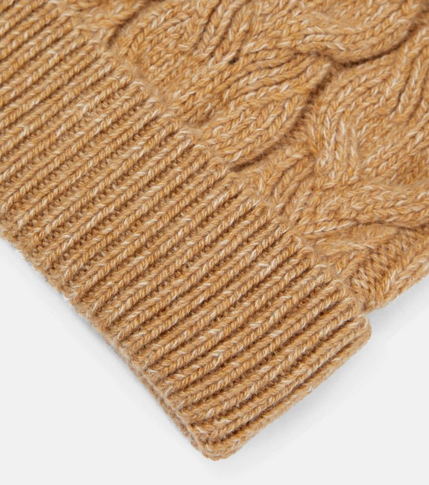 Cable-knit cashmere beanie