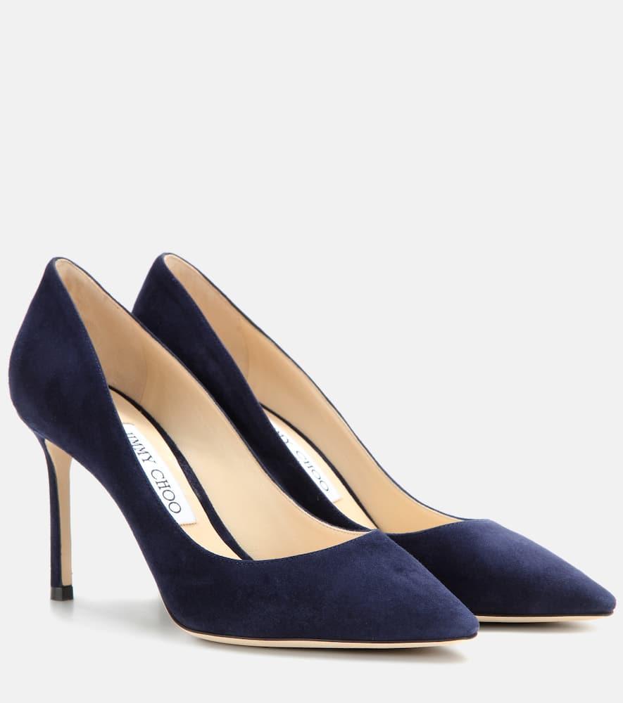 Romy 85 suede pumps